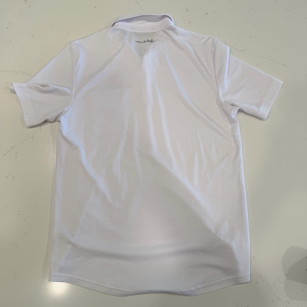 Travis Mathew White Polo with Speckled Pocket Medium - Picture 2 of 8